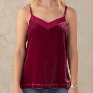 Sundance Burgundy Crushed Velvet Cami